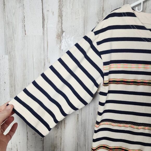 J.Crew Stitchwork Stripe Embroidered Aztec Top Size Small - Picture 5 of 9